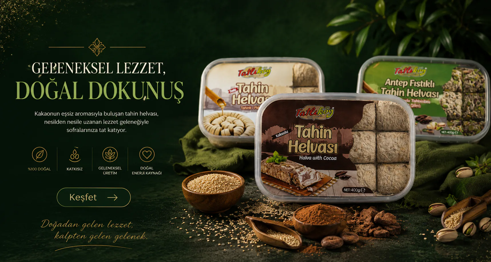 Tatlıköy geleneksel tahin helvası çeşitleri